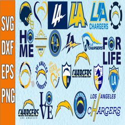 Bundle 24 Files Los Angeles Chargers Football team Svg, Los Angeles Chargers Svg, NFL Teams svg, NFL Svg, Png, Dxf, Eps,