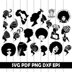 Afro Woman Svg, Afro Woman Clipart, Afro Woman Png, Afro Woman eps, Afro Woman dxf, Afro Woman pdf, Afro Woman art