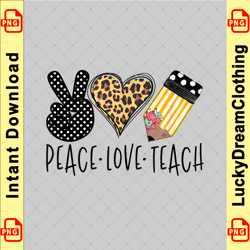 peace, love, teach, back to school, teacher gift