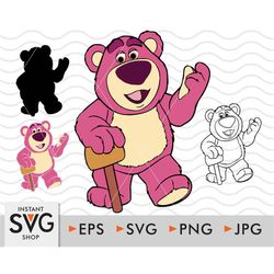 LAYERED Bear SVG. Png Jpg Eps svg, files for Cricut, outlined, png, files for sublimation, Instant Download, Sticker, La