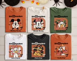 Vintage Disney Mickey and Friends Halloween Team Shirt, Disney
