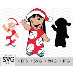 Lilo Svg, Svg, Lilo And Stitch, Lilo Cricut File, Christmas Lilo, Kids Svg, Christmas SVG, Instant Download, SVG