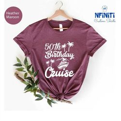 Custom Birthday Cruise Age Shirt, Birthday Cruise Tee, Cruise Lover Shirt, Cruise Birthday Party T-Shirt, Birthday Trip