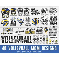 Volleyball Mom SVG Bundle, Volleyball svg, Sports svg, Game day svg, Messy bun svg, Momlife svg, Mothers day svg, Svg fi