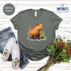capybara shirt, cute capybara shirt, capybara clothes, capybara tee, animal t-shirts, capybara gifts, shirts for women,