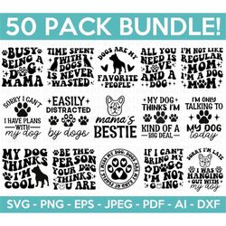 Dog Quotes SVG Bundle, Dog Quotes SVG, Fur Mom svg, Dog Mom svg, Dog Mama, Paw Prints SVG, Dog Lover svg, Cricut Cut Fil