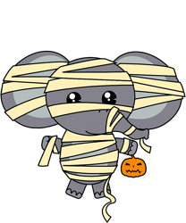 Mummy Elephant Trick or Treating Costume Cute Halloween Gift png, sublimation.pngMummy Elephant Trick or Treating Costum