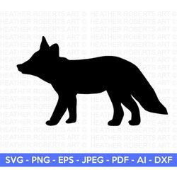 Fox SVG, Fox Silhouette SVG, Wilderness svg, Woods svg, Animal svg, WIld Animals Svg, Jungle Svg, Cut Files for Cricut,