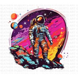 Psychedelic Astronaut, Astronaut PNG, Astronomy PNG, Psychedelic png Decor, Psychedelic Art, Psychedelic Wall Art png, S