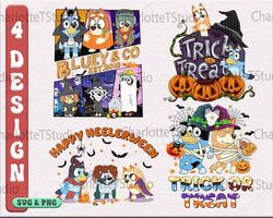 Bluey Halloween Bundle, Bluey Halloween Svg, Bluey Dog Svg, Halloween Svg, Cartoon Bundle Svg, Cartoon Svg