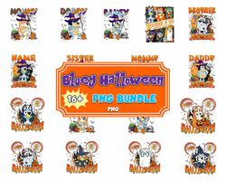 Bluey Halloween Bundle Png, Bluey Halloween Png, Bluey Dog Png, Halloween Png, Cartoon Bundle Png, Cartoon Png