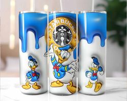 Disneyland Inflated Tumbler Wrap Png, Mickey And Friends Inflated 3d 20OZ Skinny Tumbler Png For Sublimation, 20OZ Png