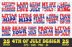 4th of July Retro Design Bundle SVG