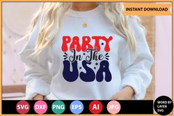 PARTY in the USA RETRO SVG DESIGN
