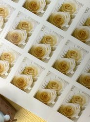 Wedding Roses Commemorative 2011 – All Brand New Forever Stamps 100 Unused US Forever First Class - Postage Stamps