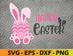 Happy Easter svg, Bunny svg, Easter eggs svg, Easter Bunny svg, easter svg, svg, png, eps, dxf