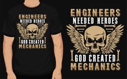 Mechanics Graphics Tshirt Design