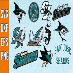 Bundle 11 Files San Jose Sharks Hockey Team Svg, dxf, png, eps, San Jose San Jose Sharks svg, NHL Svg, NHL Svg, Png, Dxf