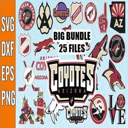 Bundle 25 Files Arizona Coyotes Hockey Team Svg, Arizona Coyotes svg, NHL Svg, NHL Svg, Png, Dxf, Eps, Instant Download