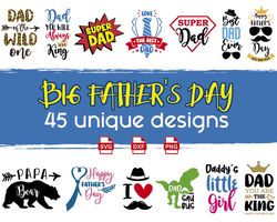 Father's Day SVG Bundle, Dad SVG, Daddy svg, Happy Fathers Day, Cut File Cricut, Silhouette, Cameo
