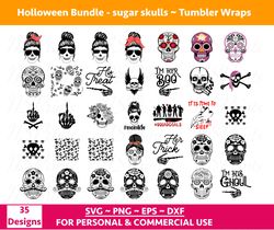 Halloween Svg Bundle, Sugar skull flower svg bundle, Ghost Svg, Spooky Svg, Cinco de Mayo svg Mexican svg Skeleton svg