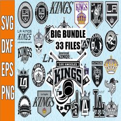 Bundle 33 Files Los Angeles Kings Hockey Team Svg, Los Angeles Kings svg, NHL Svg, NHL Svg, Png, Dxf, Eps, Instant Downl