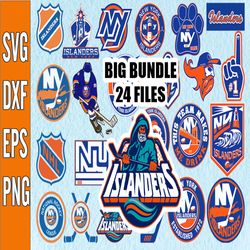 Bundle 24 Files New York Islanders Hockey Team Svg, New-York, New York Islanders Svg, NHL Svg, NHL Svg, Png, Dxf, Eps, I