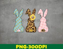 Easter Bunny Trio Rabbit Leopard Matching Cute PNG, Digital Download