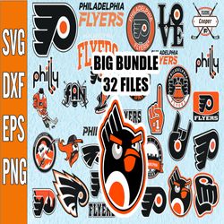Bundle 32 Files Philadelphia Flyers Hockey Team Svg, Philadelphia Flyers Svg, NHL Svg, NHL Svg, Png, Dxf, Eps, Instant D