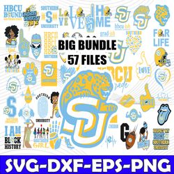 Bundle 57 Files Southern University Football Team Svg, Southern University Svg, HBCU Team svg, Mega Bundle, Designs, Cri