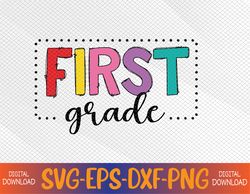 1st Grade Team First Grade Squad Svg, Eps, Png, Dxf, Digital Download