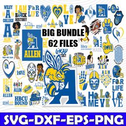 Bundle 61 Files Allen University Football Team Svg, Allen University svg, HBCU Team svg, Mega Bundle, Designs, Cricut, C