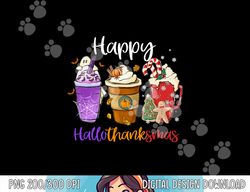 Happy Hallothanksmas Coffee Latte Halloween Thanksgiving png, sublimation copy