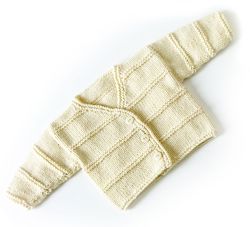 Knitting  Patterns  Baby Clothes Garter Ridge Baby Cardigan in Lion Brand Cotton-Ease Downloadable PDF, Englis
