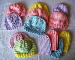 Knitting  Patterns  Hats Preemie Hats for Charity Downloadable PDF, English