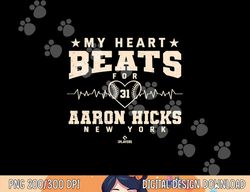 My Heart Beats for Aaron Hicks Baseball Sports Valentines png, sublimation