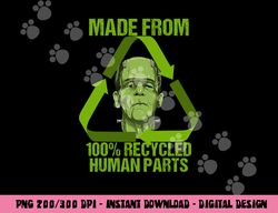 Frankenstein Made From 100 Recycled Human Parts Halloween png, sublimation copy