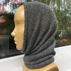 Scarf Pipe Alpaca knit Snood Buff Woolen tube scarf