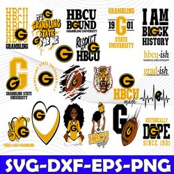 Bundle 21 Files Grambling State Football Team Svg, Grambling State svg, HBCU Svg Collections, HBCU Logo Svg, HBCU Svg, F