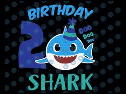shark 2nd birthday svg, boy birthday shark svg dxf eps, boy second birthday clipart, two year old, baby, shark, 2nd birt