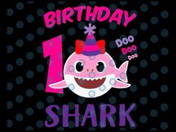 shark 1st birthday svg, girl birthday shark svg dxf eps, girl first birthday clipart, one year old, baby, shark,1st birt