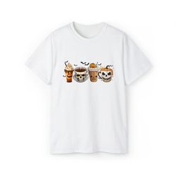 Skeleton Coffee Cups Shirt, Rip Coffee Cups Shirt, Skull Coffee Cup Shirt, Scary Coffee Cup Shirt