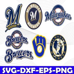 Bundle 7 Files Milwaukee Brewers Baseball Team SVG, Milwaukee Brewers svg, MLB Team  svg, MLB Svg, Png, Dxf, Eps, Jpg, I