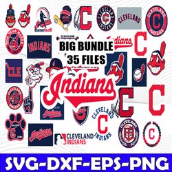 Bundle 35 Files Cleveland Indians Baseball Team svg, Cleveland Indians Svg, MLB Team  svg, MLB Svg, Png, Dxf, Eps, Jpg,