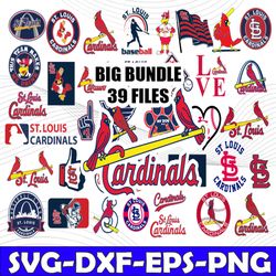 Bundle 39 Files St Louis Cardinals Baseball Team svg, St Louis Cardinals svg, MLB Team  svg, MLB Svg, Png, Dxf, Eps, Jpg