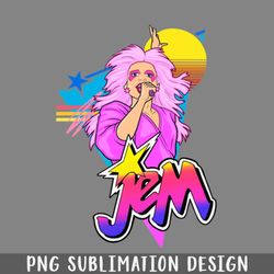Jem 80s style Art PNG Download