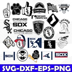 Bundle 23 Files Chicago-White Sox Baseball Team Svg, Chicago White Sox Svg, MLB Svg, MLB Team  svg, MLB Svg, Png, Dxf, E
