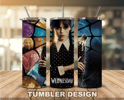 Wednesday Tumble Wrap , Addams Family Design, Wednesday 20oz wrap, Trending Wednesday 08
