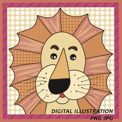 Lion, LION portrait, lion illustration, digital artwork