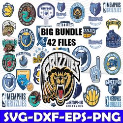Bundle 42 Files Memphis Grizzlies Basketball Team svg, Memphis Grizzlies svg, NBA Teams Svg, NBA Svg, Png, Dxf, Eps, Ins